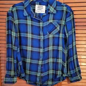 Vibrant Blue Flannel